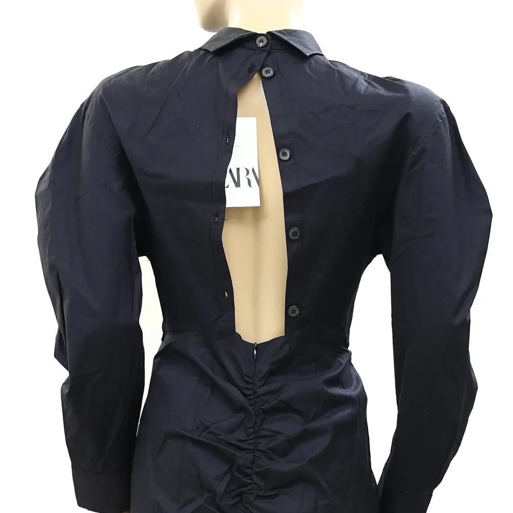 Zara Knot Black Mini Dress XS - Picture 7 of 8